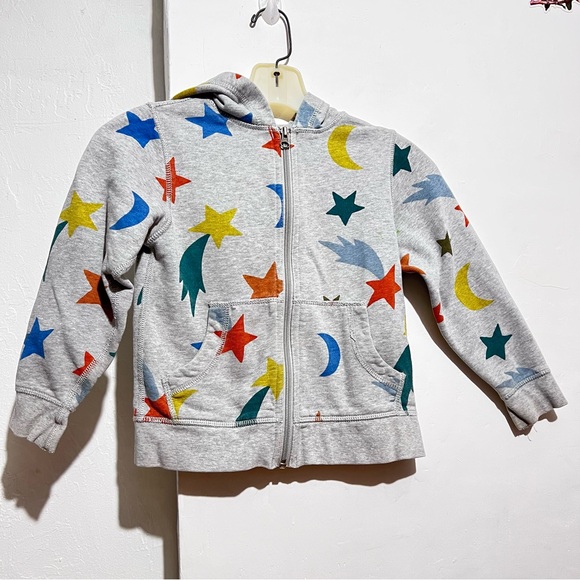 Hanna Andersson Gray Hoodie with Colorful Stars and Moons - Picture 1 of 9